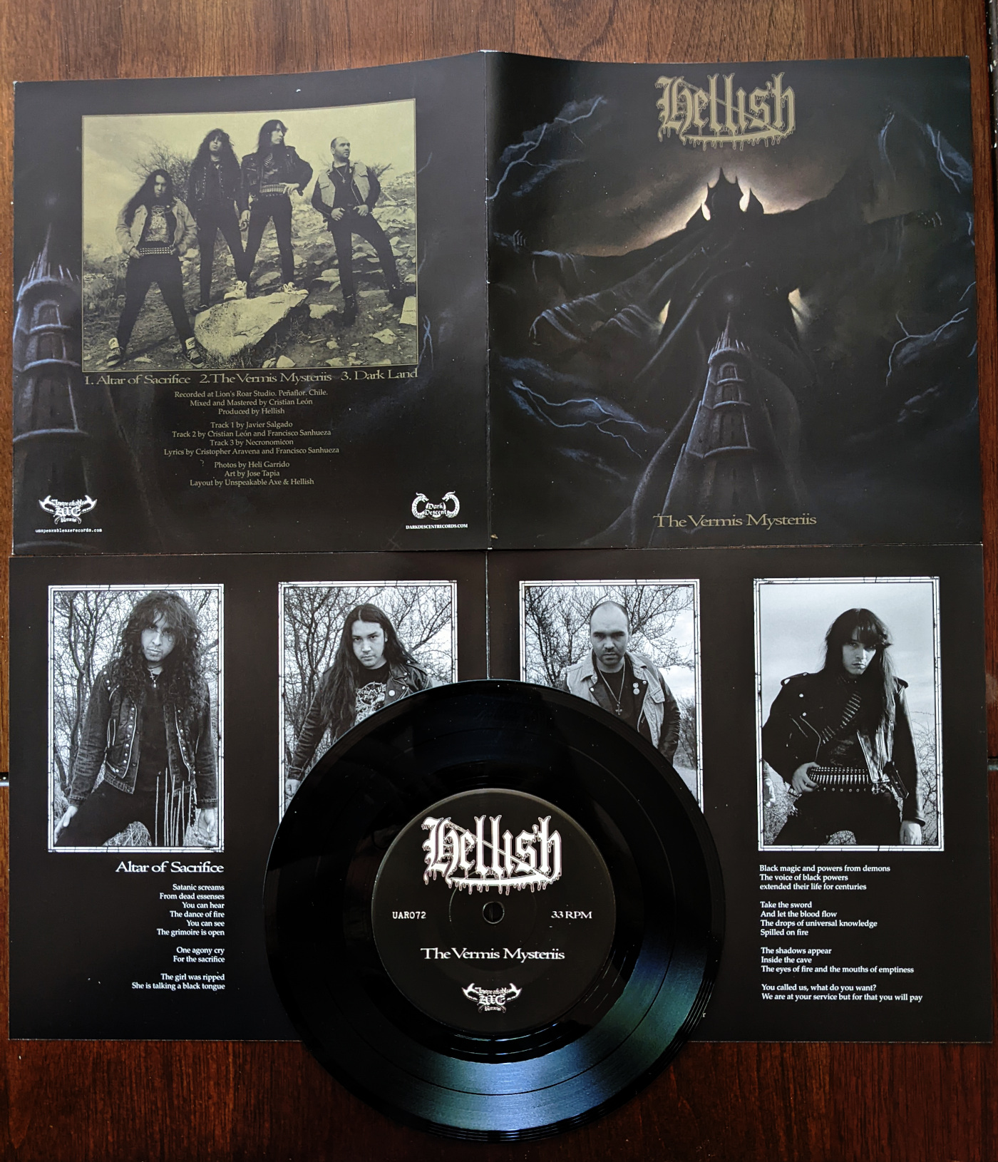 Hellish - The Vermis Mysteriis 7" (Black Vinyl)